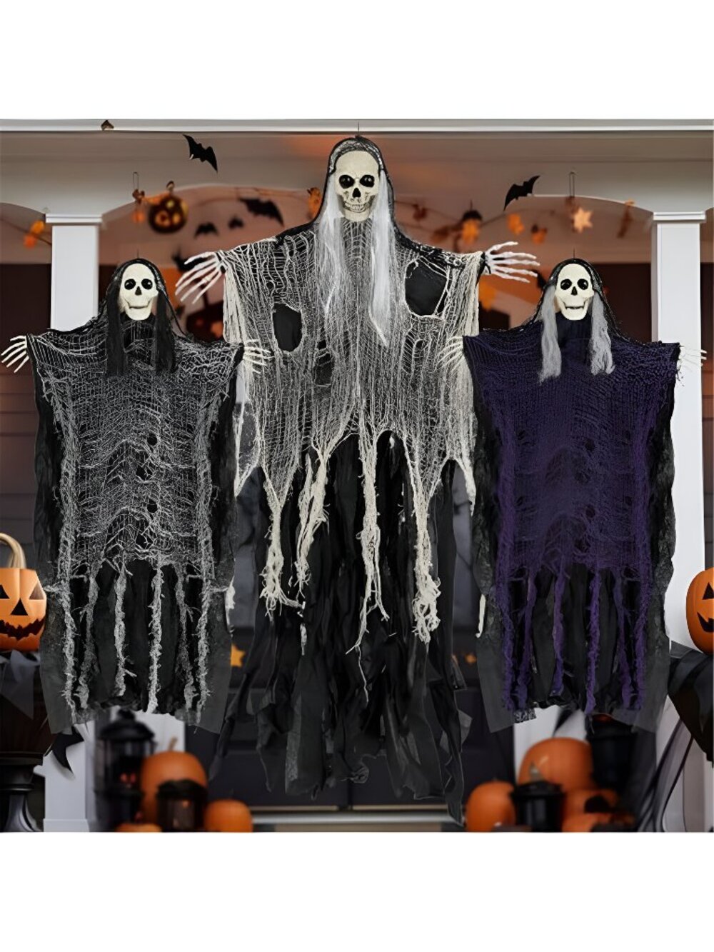 Halloween Decorations Outdoor/Indoor,Set of 3 Scary Hanging Ghosts